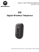 Motorola U6 Service Manual