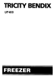 TRICITY BENDIX UF400 Instruction Book