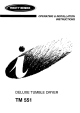 TRICITY BENDIX TM 551 Operating And Installation Instructions