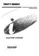 TRICITY BENDIX SE545P Operating And Installation Instructions