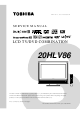 Toshiba 20HLV86 Service Manual