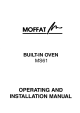 Moffat MS61 Operating And Installation Manual