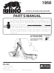 RHINO 1958 Parts Manual