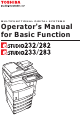 Toshiba e-Studio 232 Operator's Manual