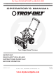 Troy-Bilt Two-Stage Operator's Manual