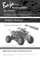 Baja BA 250 Owner's Manual