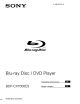 Sony BDP-CX7000ES Operating Instructions Manual