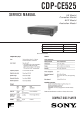 Sony CDP-CE525 Service Manual