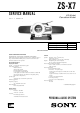 Sony ZS-X7 Service Manual