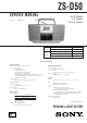 Sony ZS-D50 Service Manual