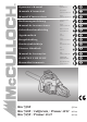McCulloch Mac 538E Operator's Manual