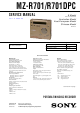 Sony MZ-R701 Service Manual