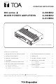 Toa A-903MK2 Operating Instructions Manual