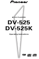 Pioneer DV-525 Operating Instructions Manual