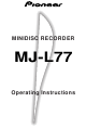 Pioneer MJ-L77 Operating Instructions Manual