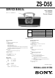 Sony ZS-D55 Service Manual