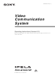 Sony IPELA PCS-G70 Operating Instructions Manual