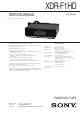 Sony XDR-F1HD Service Manual