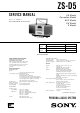 Sony ZS-D5 Service Manual