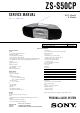 Sony ZS-S50CP Service Manual