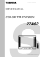 Toshiba 27A62 Service Manual