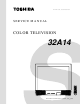 Toshiba 32A14 Service Manual
