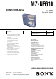 Sony MZ-NF610 Service Manual