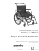 PDG Mobility Eclipse Manual Tilt Wheelchair Owner's Operation And Maintenance Manual