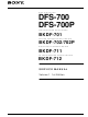 Sony DFS-700 Service Manual