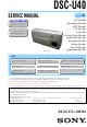 Sony Cyber-shot DSC-U40 Service Manual