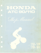 Honda ATC 90 Shop Manual