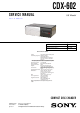 Sony CDX-602 Service Manual