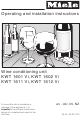 Miele KWT 1601 Vi Operating And Installation Instructions