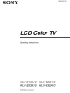 Sony KLV-S19A10 Operating Instructions Manual