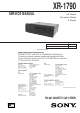 Sony XR-1790 Service Manual