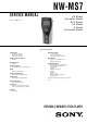 Sony NW-MS7 Service Manual