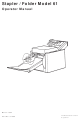 Belt Stacker 61 Operator's Manual