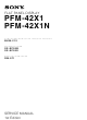 Sony PFM-42X1 Service Manual