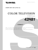 Toshiba 42H81 Service Manual