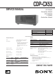 Sony CDP-CX53 Service Manual