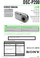 Sony DSC-P200 Service Manual