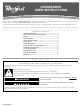 Whirlpool DISHWASHER User Instructions