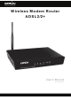 Kraun Wireless Modem Router ADSL2/2+ User Manual