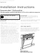 GE Dishwasher Installation Instructions Manual