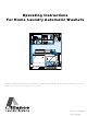 Alliance Laundry Systems Home Laundry Automatic Washers Operating Instructions Manual