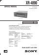Sony XR-4890 Service Manual