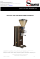 Santos SHOP COFFEE GRINDER Instruction And Maintenance Manual