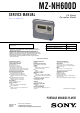 Sony MZ-NH600D Service Manual