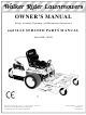 Walker MB (18 HP) Parts And Owners Manual