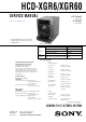 Sony HCD-XGR6 Service Manual